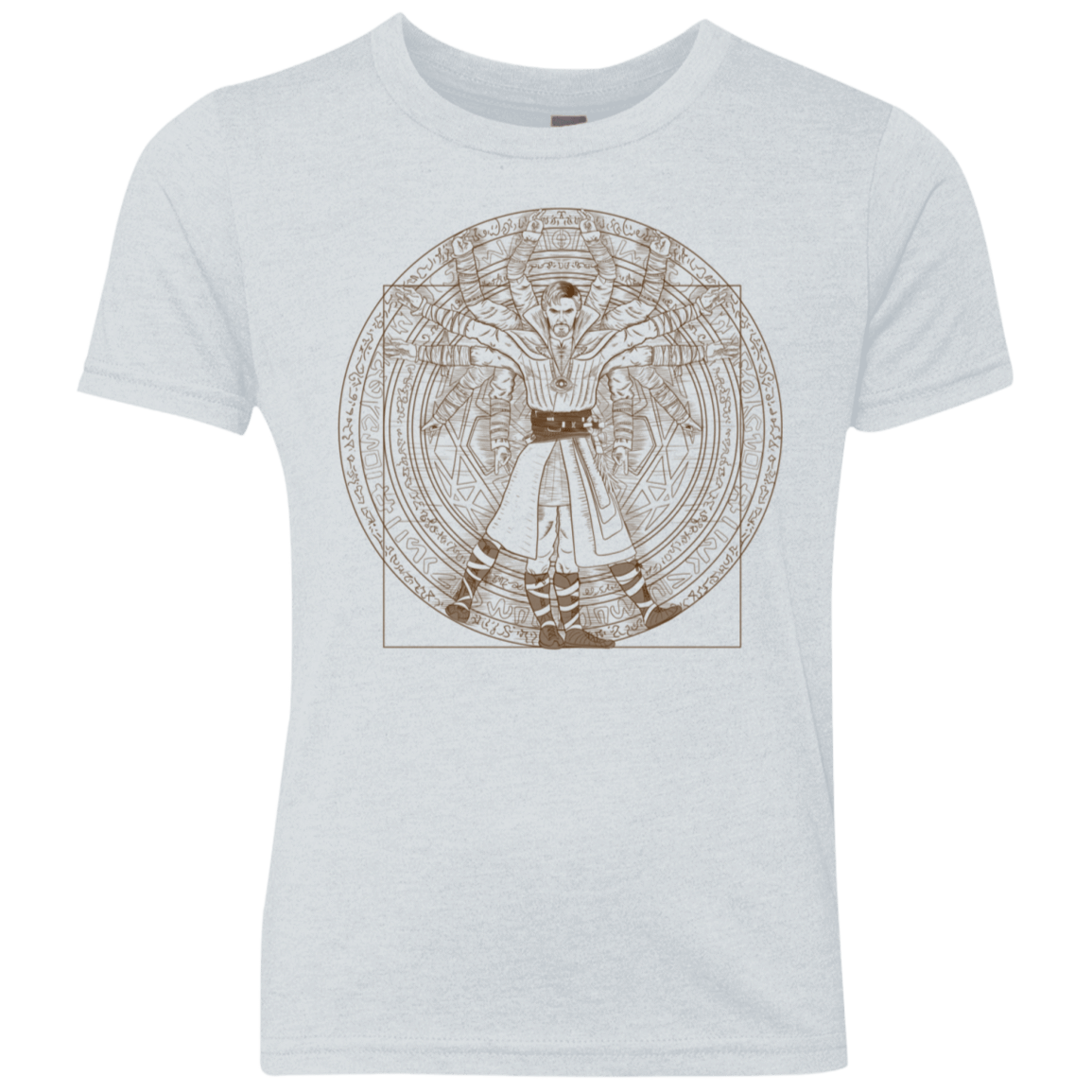 T-Shirts Heather White / YXS Doctor Stranger Vitruvian Youth Triblend T-Shirt