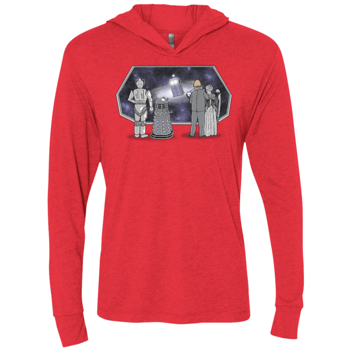 T-Shirts Vintage Red / X-Small Doctor strikes back Triblend Long Sleeve Hoodie Tee