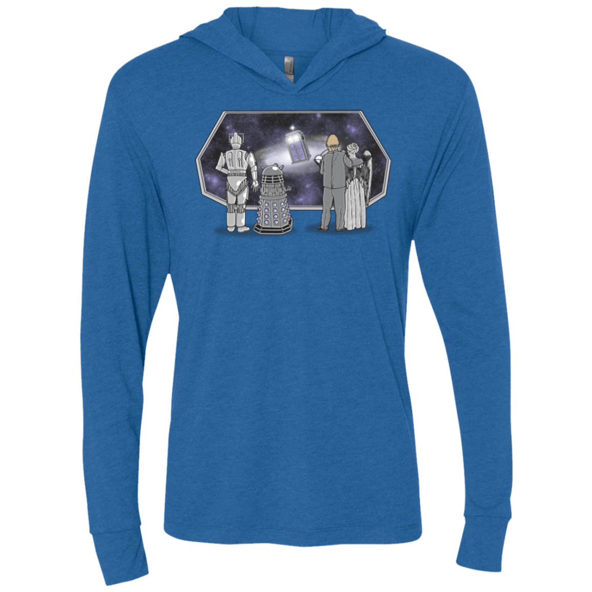 T-Shirts Vintage Royal / X-Small Doctor strikes back Triblend Long Sleeve Hoodie Tee