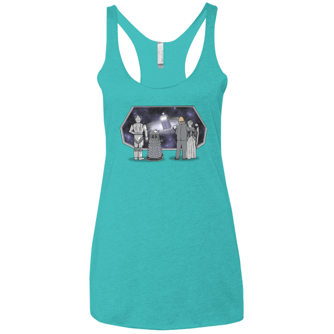 T-Shirts Tahiti Blue / X-Small Doctor strikes back Women's Triblend Racerback Tank