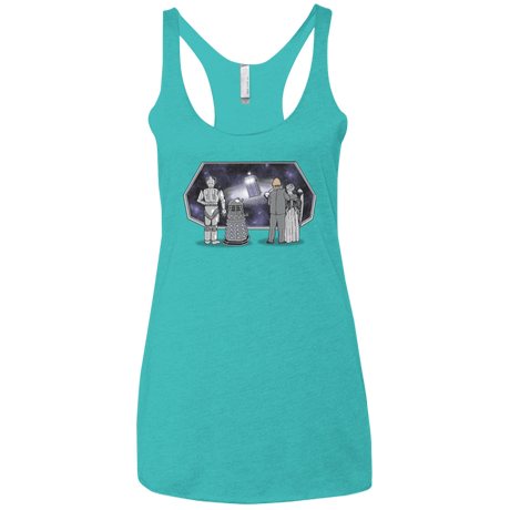 T-Shirts Tahiti Blue / X-Small Doctor strikes back Women's Triblend Racerback Tank