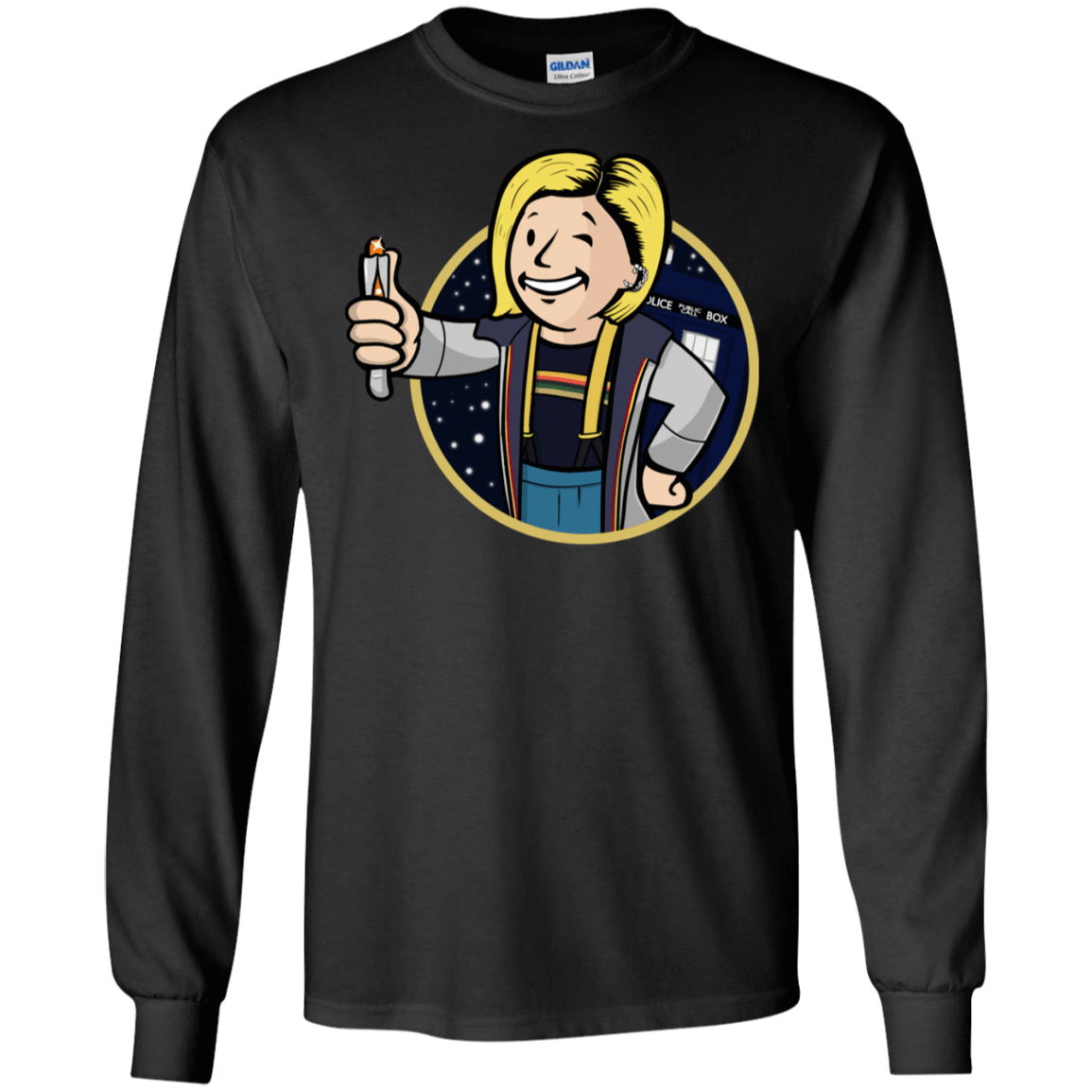 T-Shirts Black / S Doctor Vault Men's Long Sleeve T-Shirt