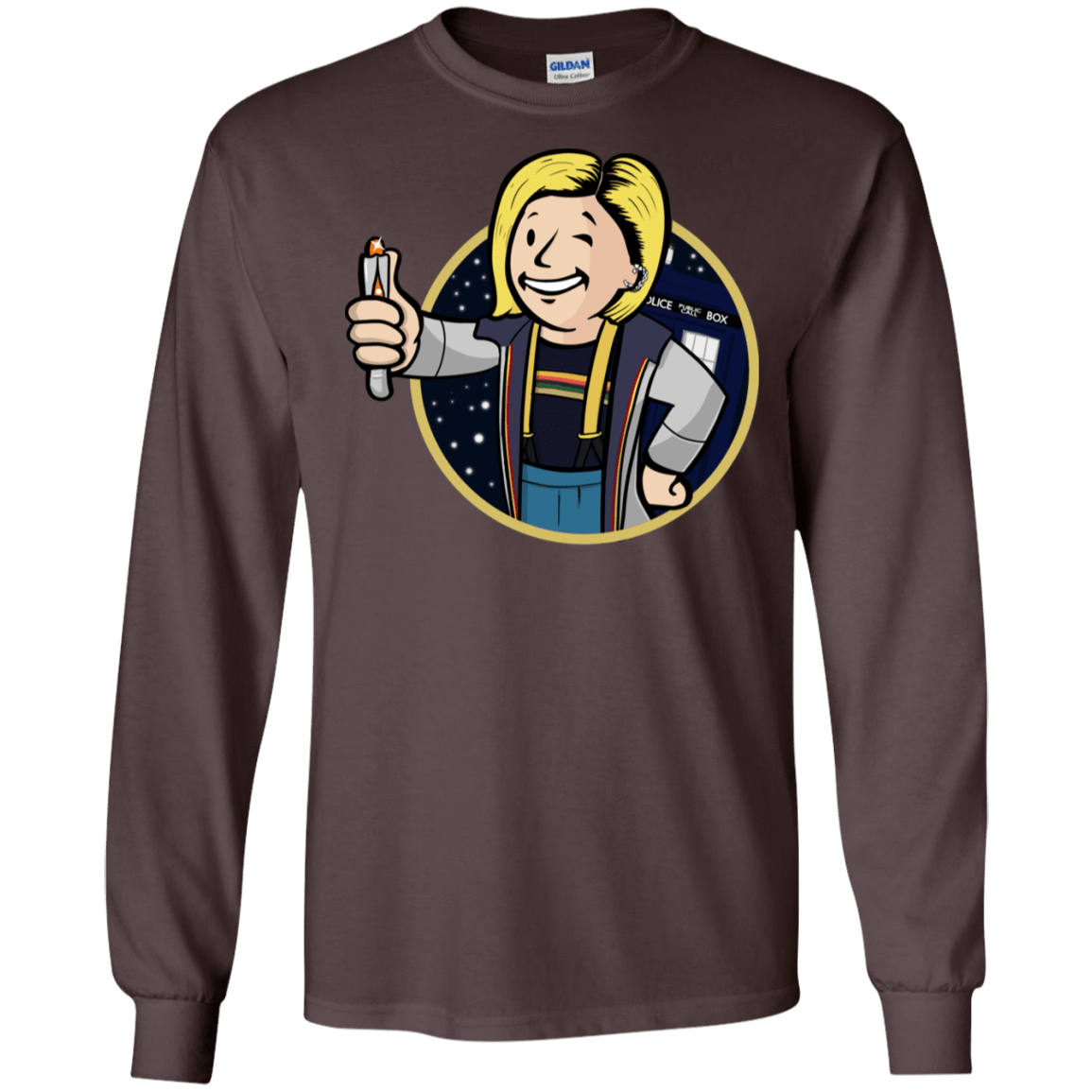 T-Shirts Dark Chocolate / S Doctor Vault Men's Long Sleeve T-Shirt