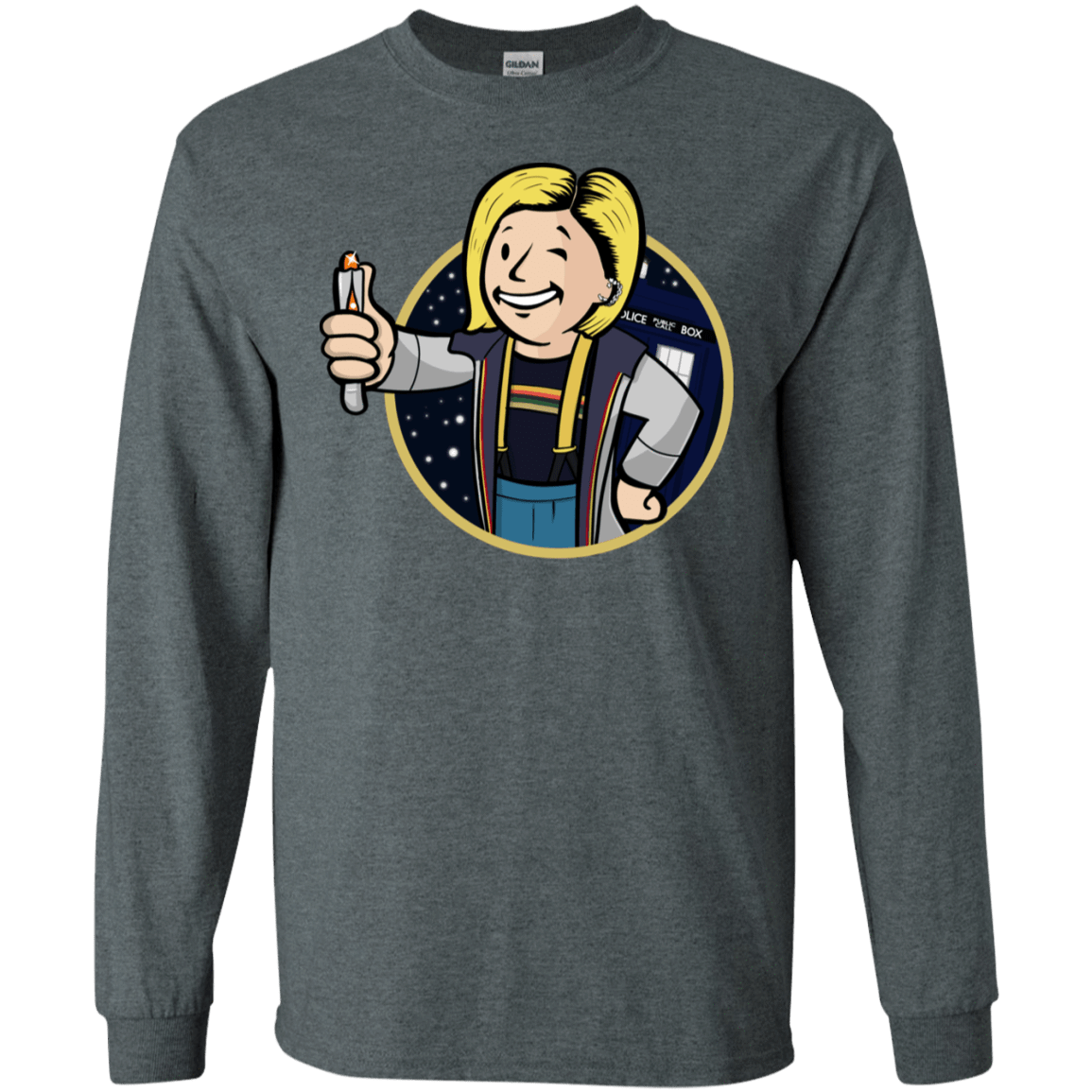 T-Shirts Dark Heather / S Doctor Vault Men's Long Sleeve T-Shirt