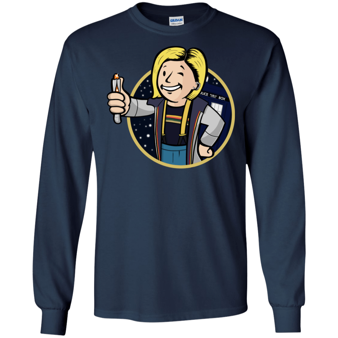 T-Shirts Navy / S Doctor Vault Men's Long Sleeve T-Shirt