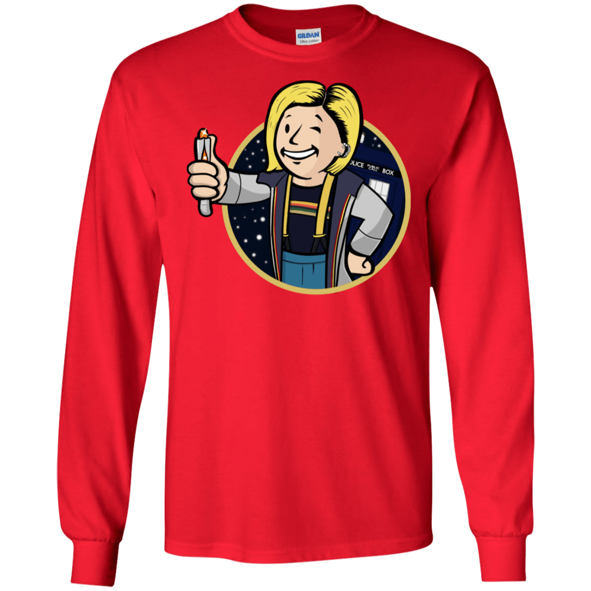 T-Shirts Red / S Doctor Vault Men's Long Sleeve T-Shirt