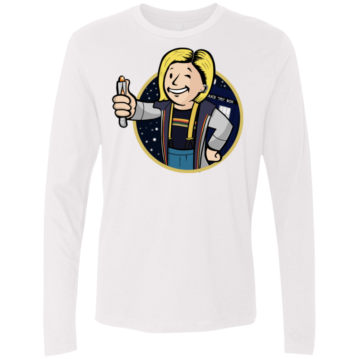 T-Shirts White / S Doctor Vault Men's Premium Long Sleeve
