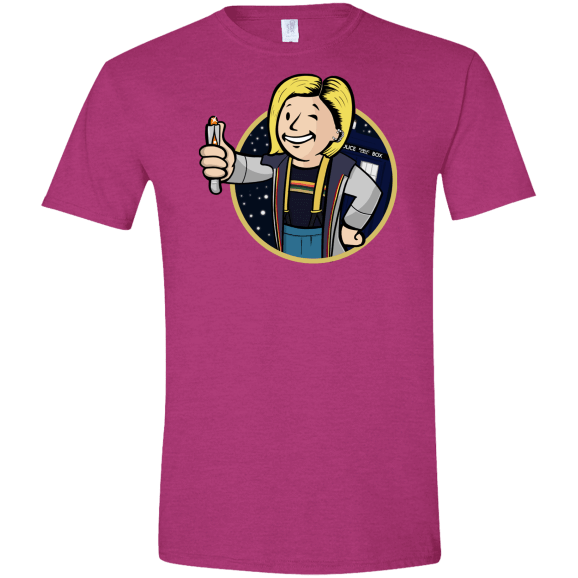 T-Shirts Antique Heliconia / S Doctor Vault Men's Semi-Fitted Softstyle