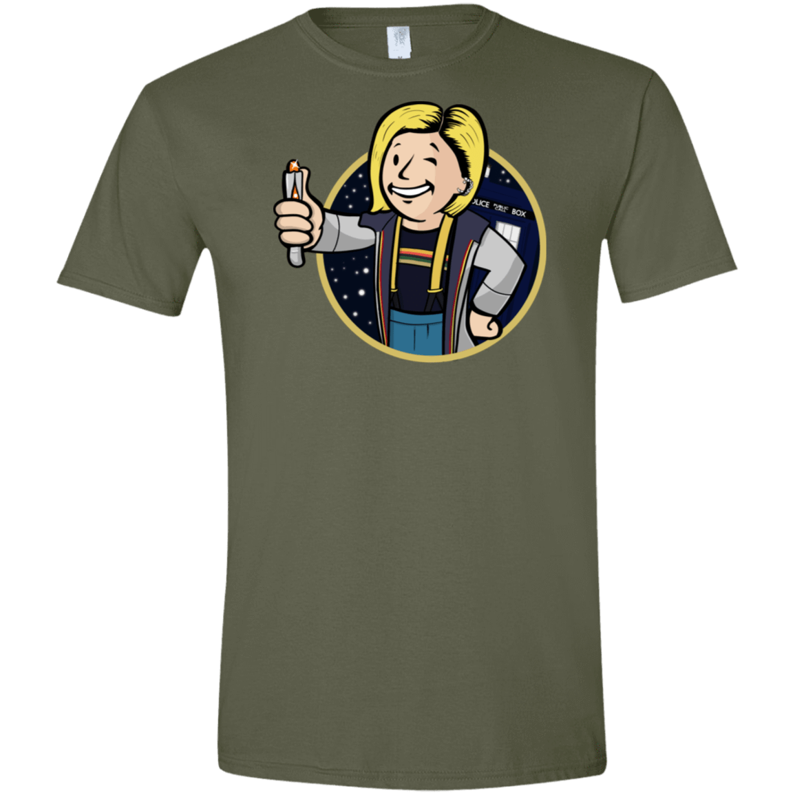 T-Shirts Military Green / S Doctor Vault Men's Semi-Fitted Softstyle