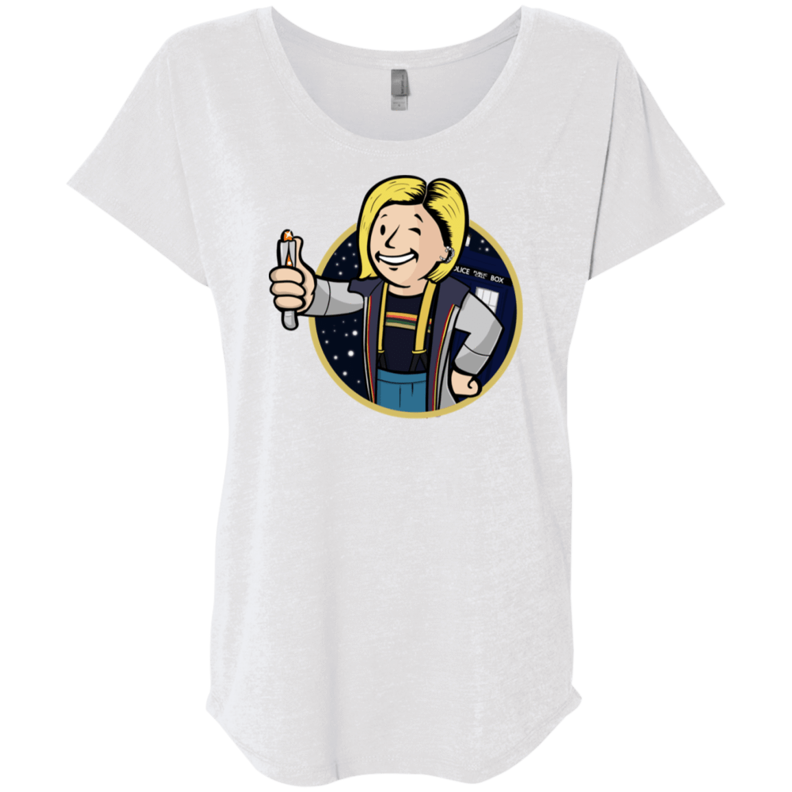 T-Shirts Heather White / X-Small Doctor Vault Triblend Dolman Sleeve