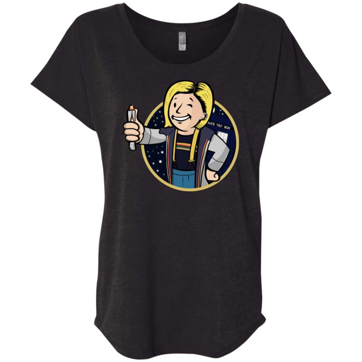 T-Shirts Vintage Black / X-Small Doctor Vault Triblend Dolman Sleeve