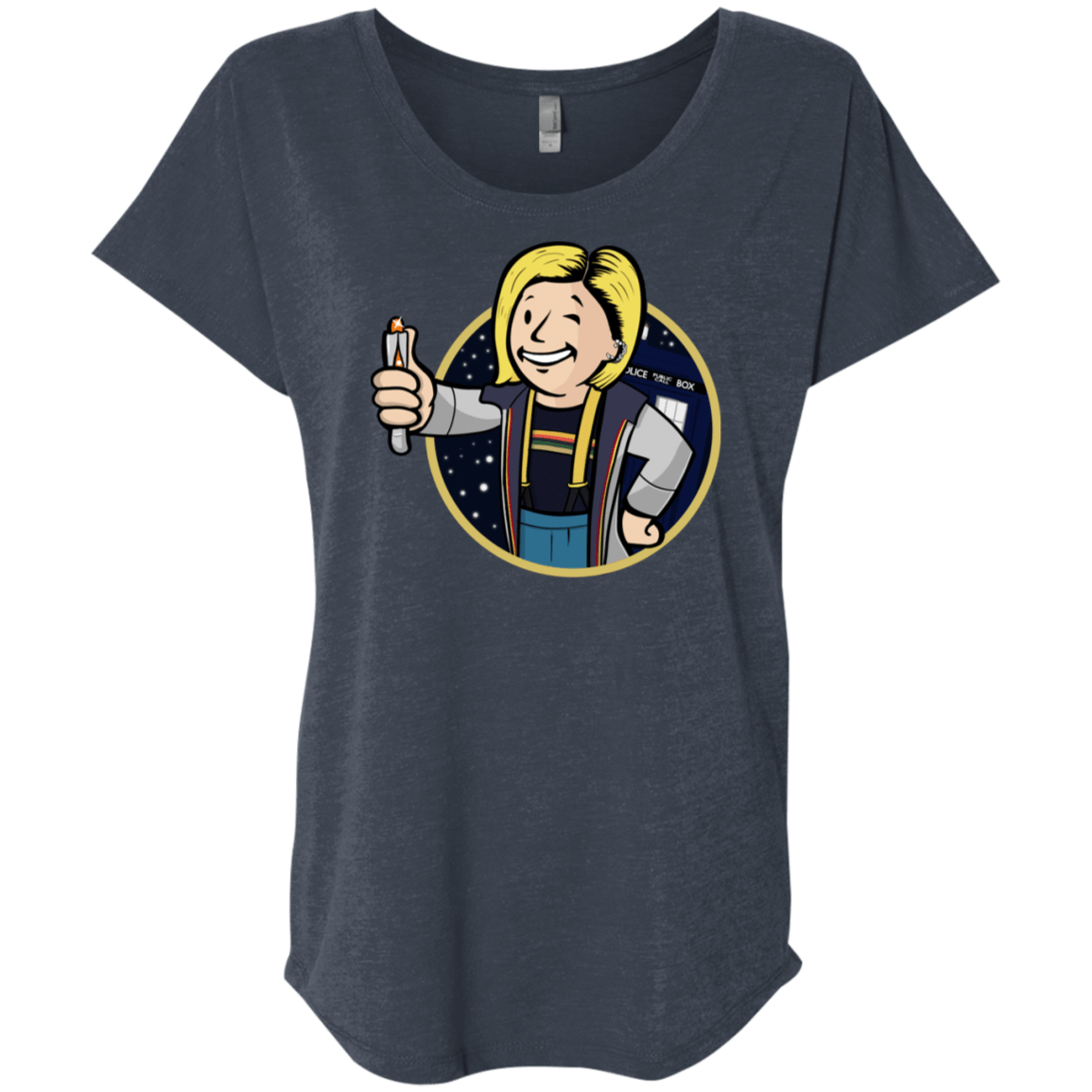 T-Shirts Vintage Navy / X-Small Doctor Vault Triblend Dolman Sleeve
