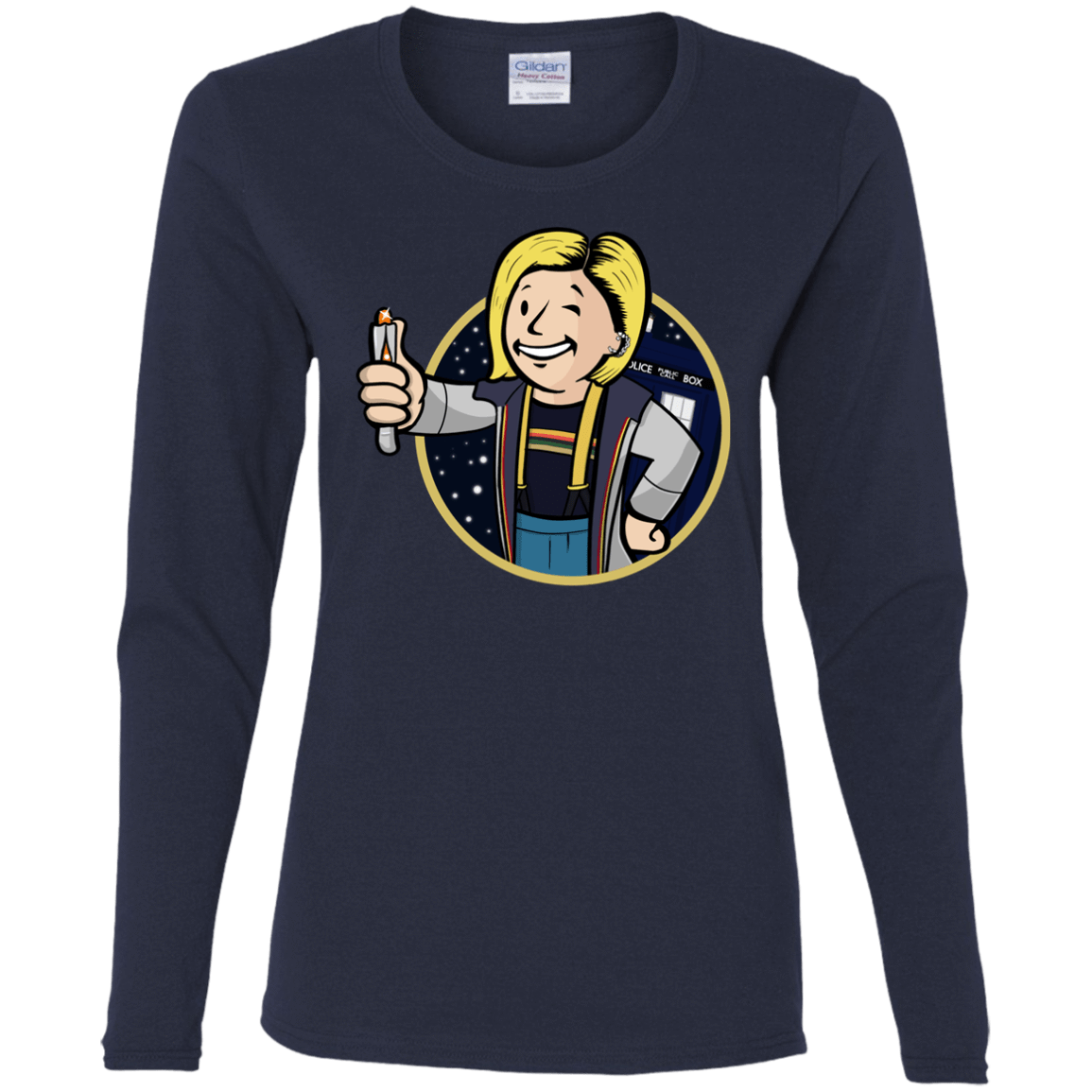 T-Shirts Navy / S Doctor Vault Women's Long Sleeve T-Shirt