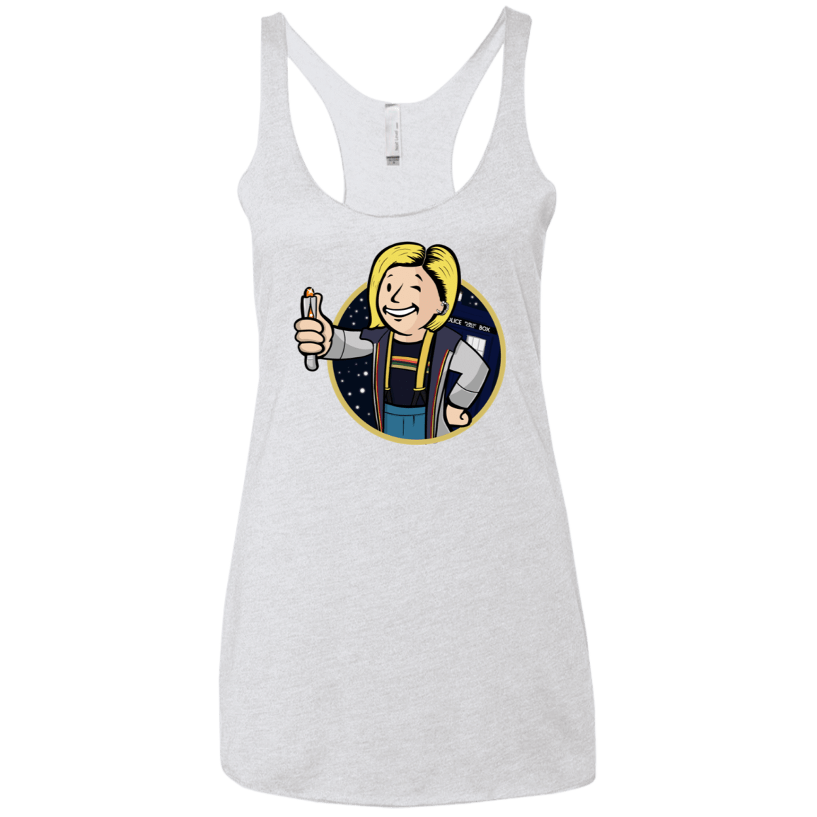 T-Shirts Heather White / X-Small Doctor Vault Women's Triblend Racerback Tank