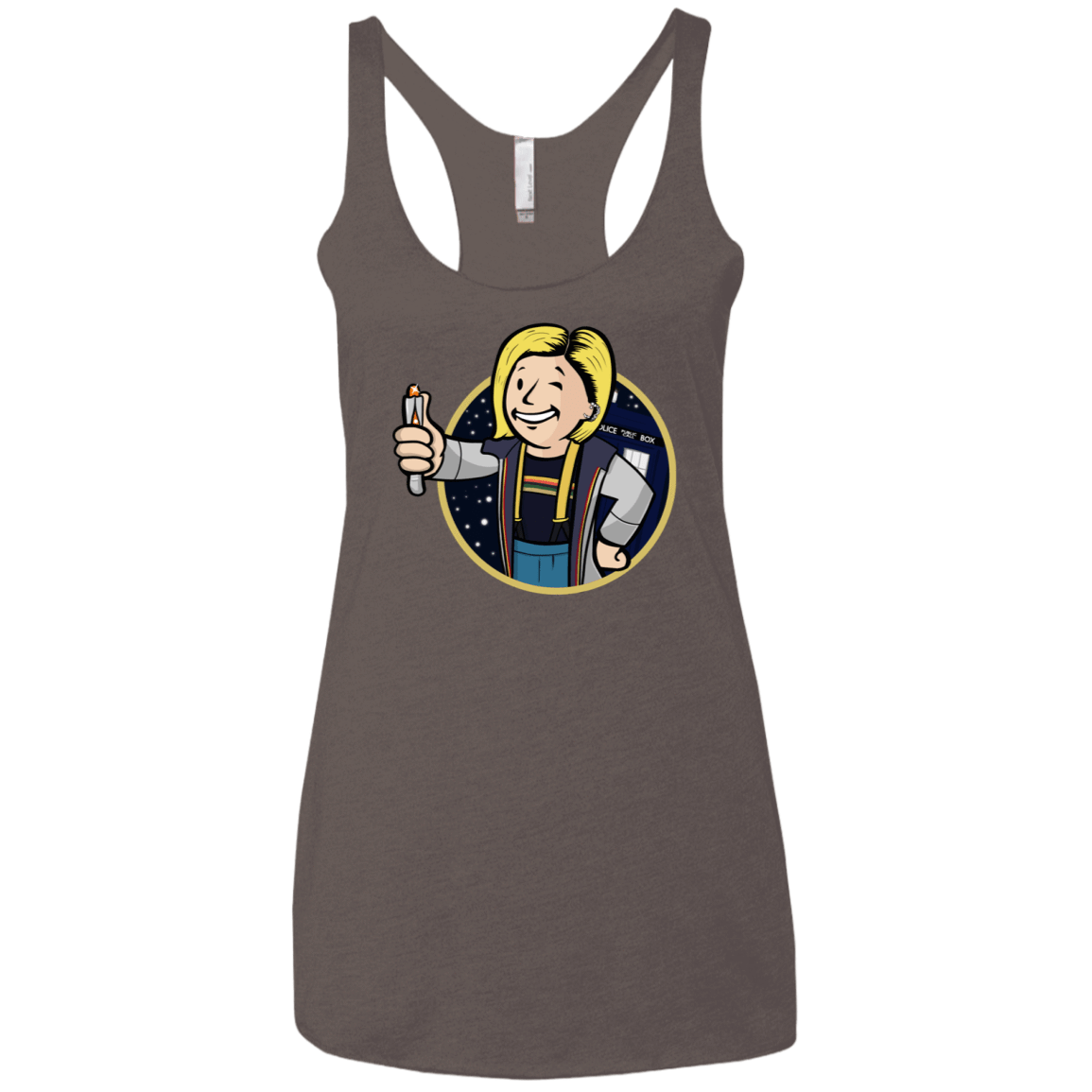 T-Shirts Macchiato / X-Small Doctor Vault Women's Triblend Racerback Tank