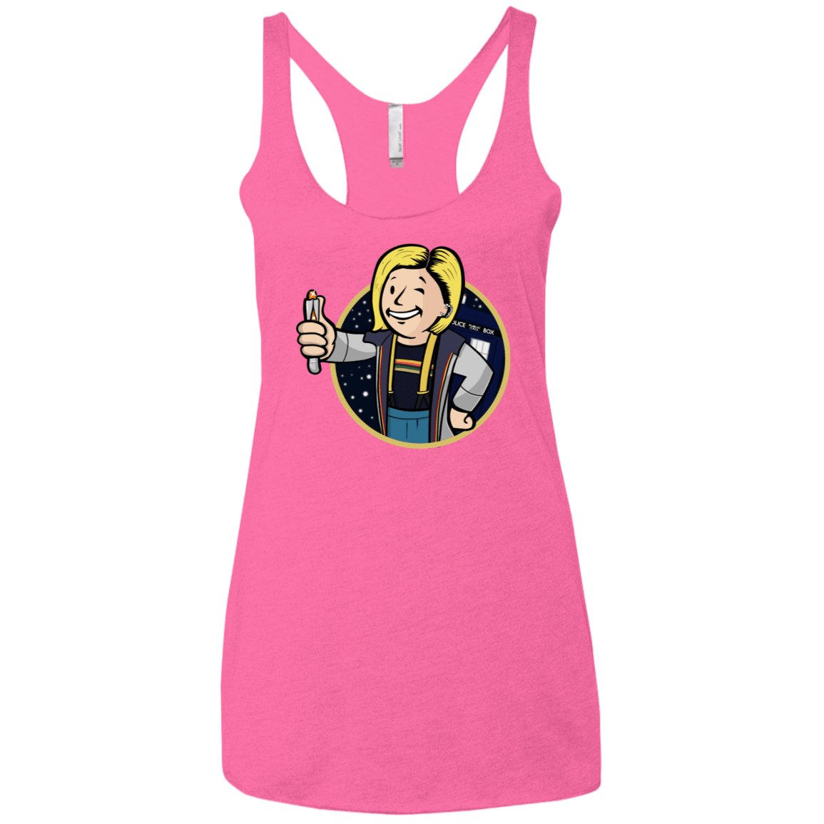 T-Shirts Vintage Pink / X-Small Doctor Vault Women's Triblend Racerback Tank