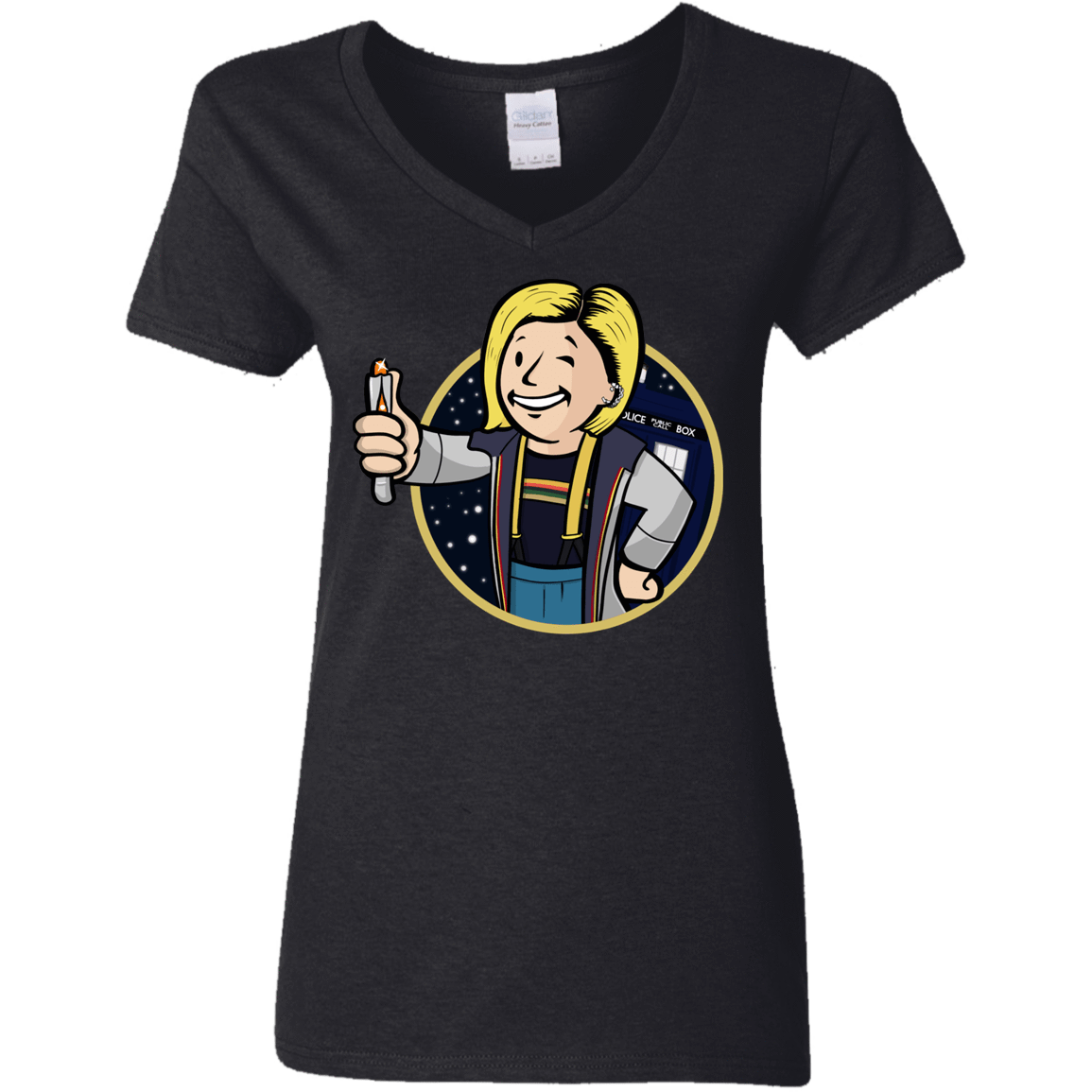 T-Shirts Black / S Doctor Vault Women's V-Neck T-Shirt