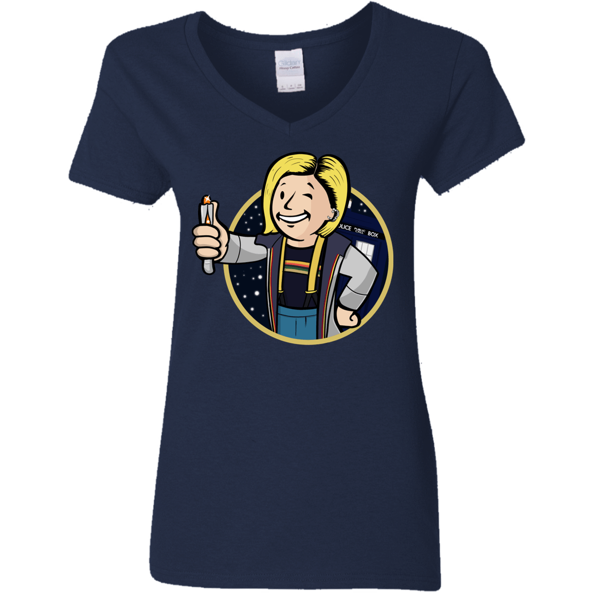 T-Shirts Navy / S Doctor Vault Women's V-Neck T-Shirt