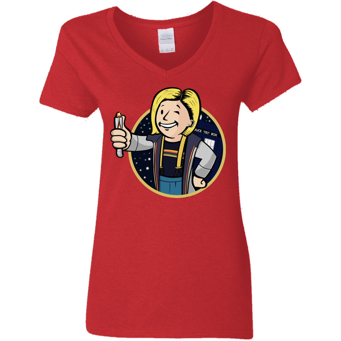 T-Shirts Red / S Doctor Vault Women's V-Neck T-Shirt