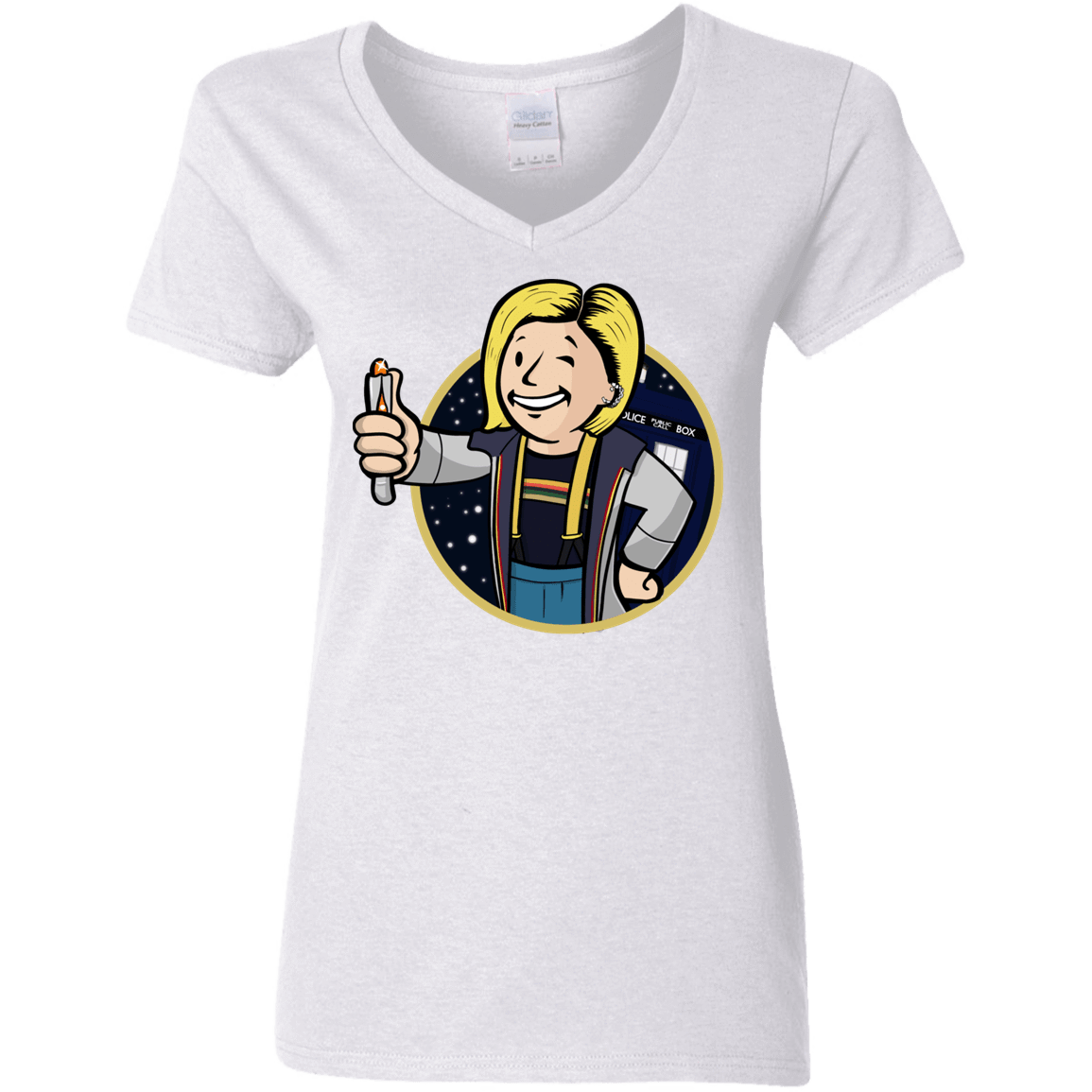 T-Shirts White / S Doctor Vault Women's V-Neck T-Shirt