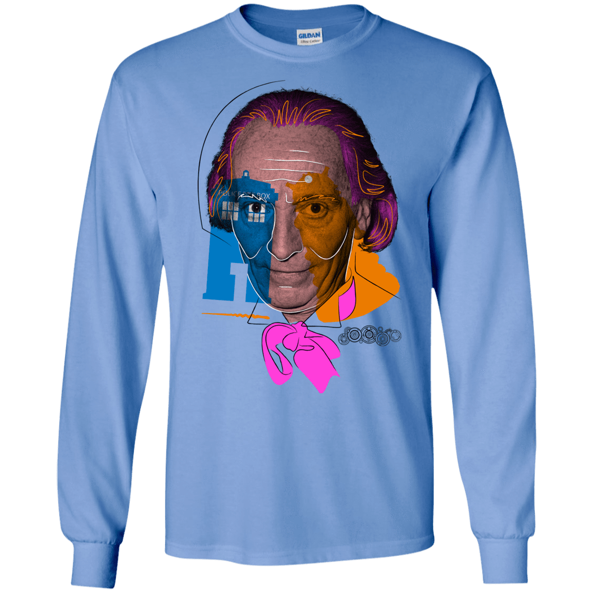 T-Shirts Carolina Blue / S Doctor Warwhol 1 Men's Long Sleeve T-Shirt