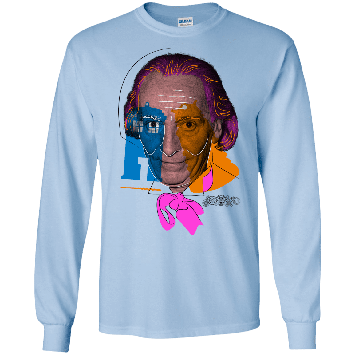 T-Shirts Light Blue / S Doctor Warwhol 1 Men's Long Sleeve T-Shirt