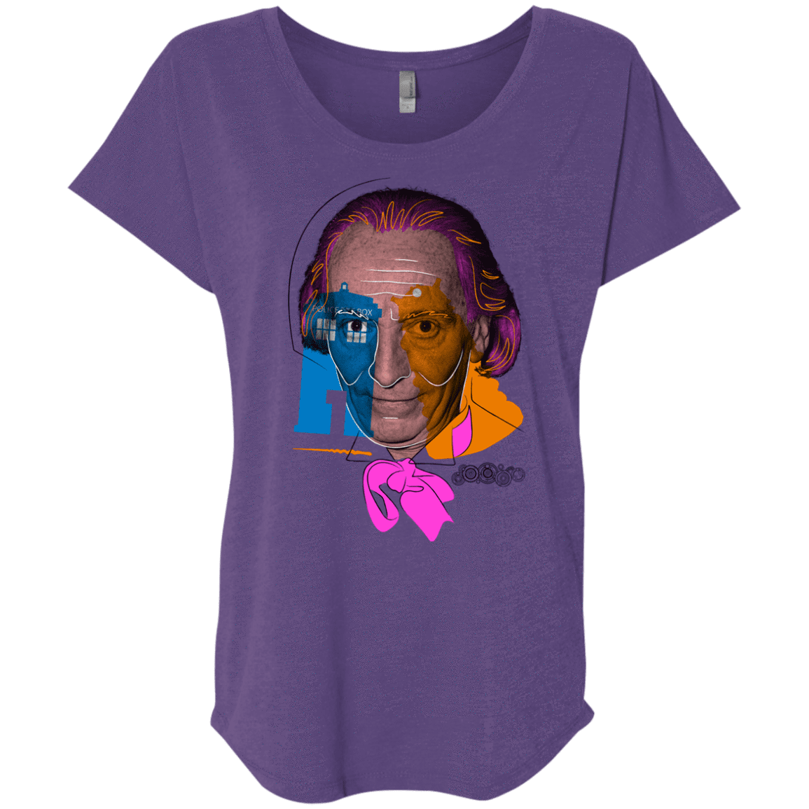 T-Shirts Purple Rush / X-Small Doctor Warwhol 1 Triblend Dolman Sleeve