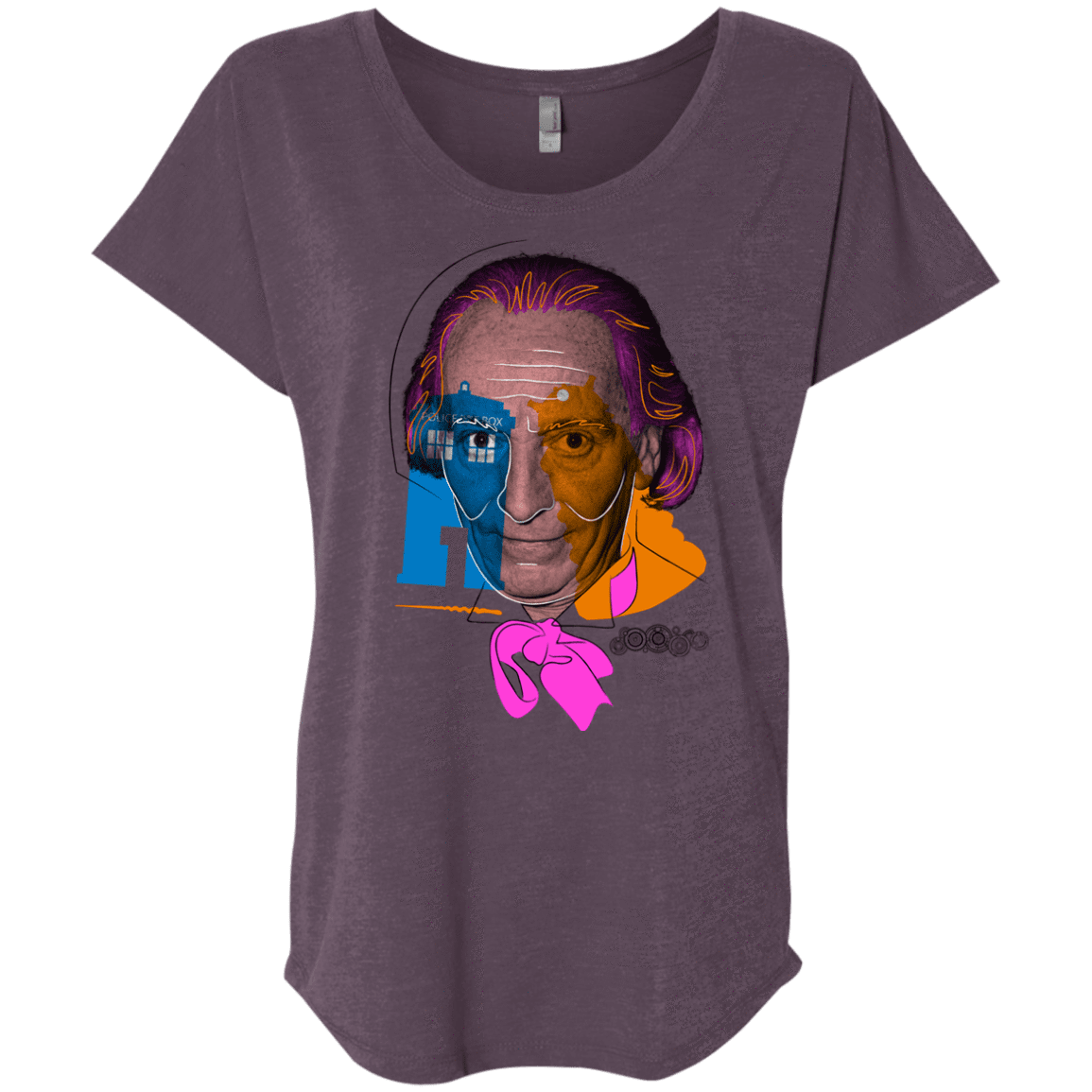 T-Shirts Vintage Purple / X-Small Doctor Warwhol 1 Triblend Dolman Sleeve