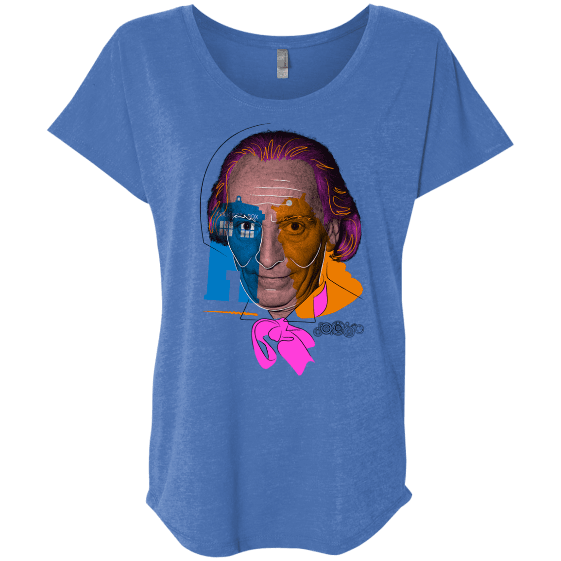 T-Shirts Vintage Royal / X-Small Doctor Warwhol 1 Triblend Dolman Sleeve