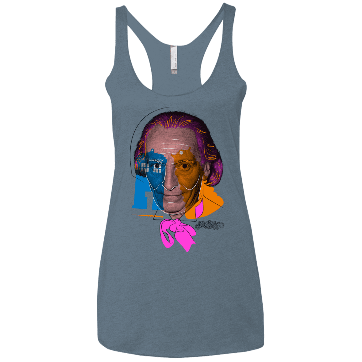 T-Shirts Indigo / X-Small Doctor Warwhol 1 Women's Triblend Racerback Tank