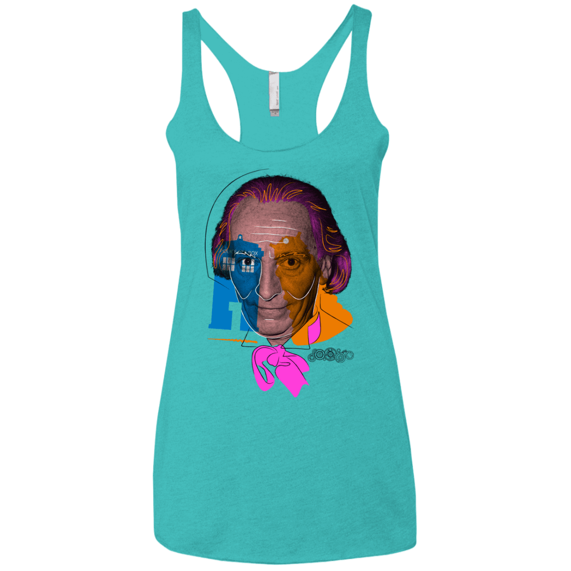 T-Shirts Tahiti Blue / X-Small Doctor Warwhol 1 Women's Triblend Racerback Tank