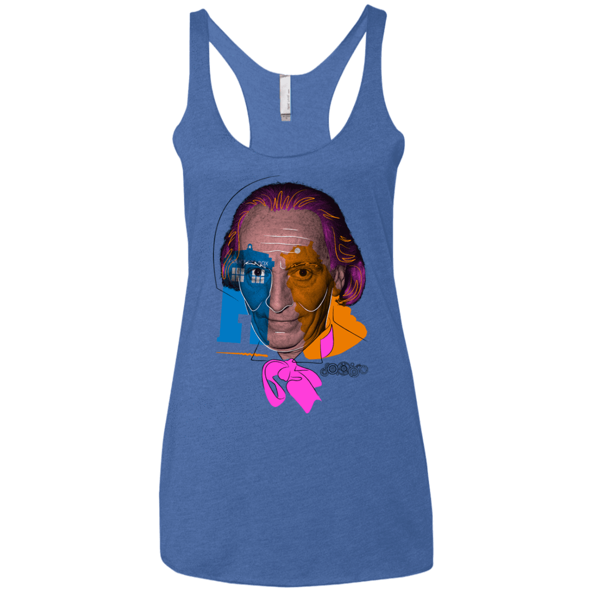 T-Shirts Vintage Royal / X-Small Doctor Warwhol 1 Women's Triblend Racerback Tank