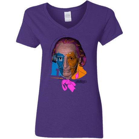 T-Shirts Purple / S Doctor Warwhol 1 Women's V-Neck T-Shirt