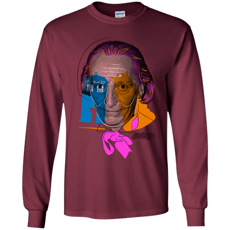 T-Shirts Maroon / YS Doctor Warwhol 1 Youth Long Sleeve T-Shirt