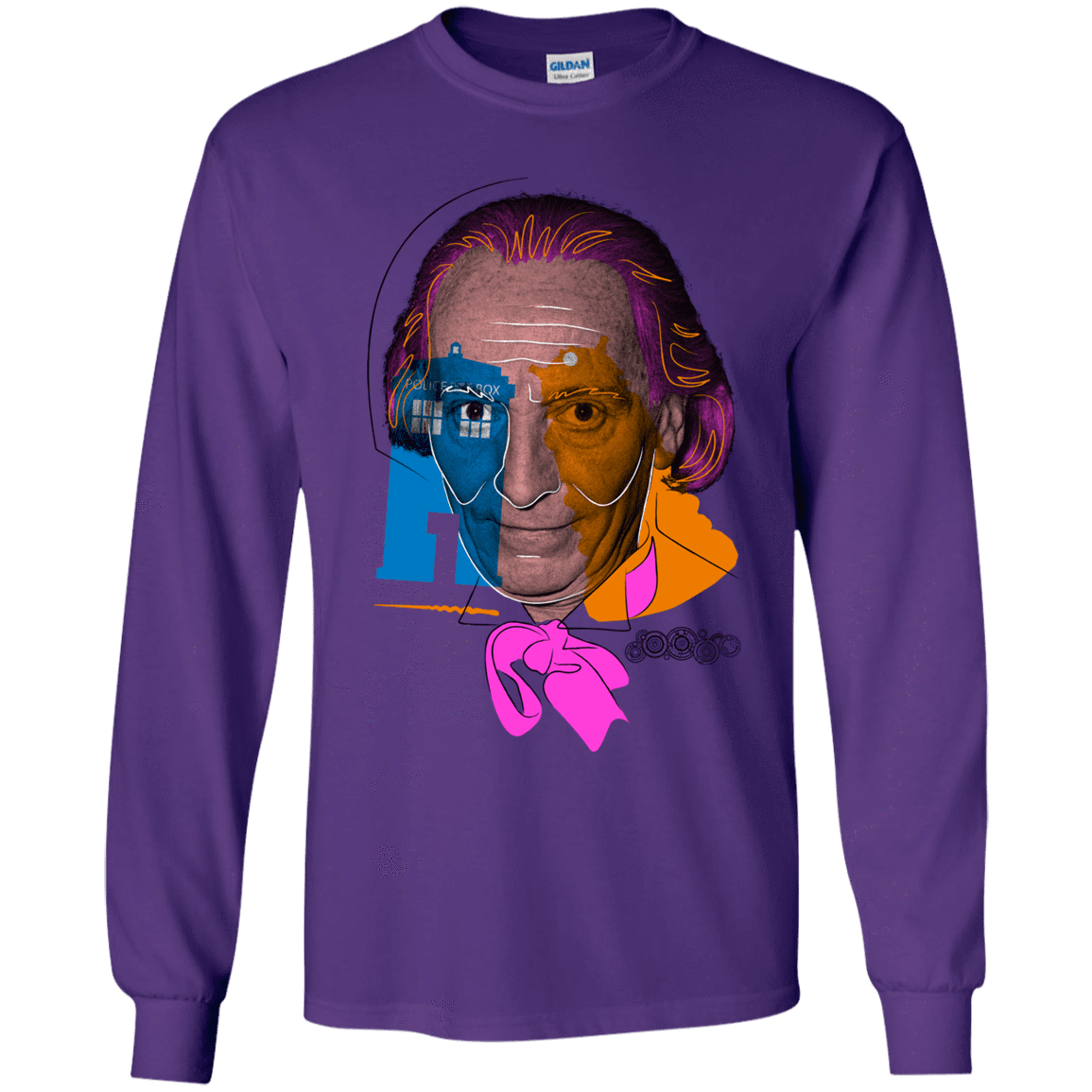 T-Shirts Purple / YS Doctor Warwhol 1 Youth Long Sleeve T-Shirt