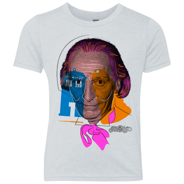 T-Shirts Heather White / YXS Doctor Warwhol 1 Youth Triblend T-Shirt