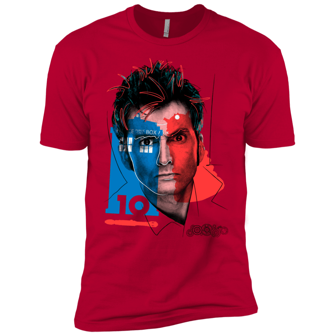 T-Shirts Red / YXS Doctor Warwhol 10 Boys Premium T-Shirt