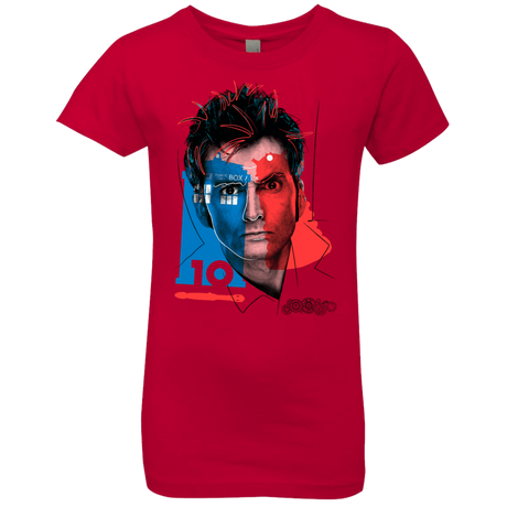 T-Shirts Red / YXS Doctor Warwhol 10 Girls Premium T-Shirt
