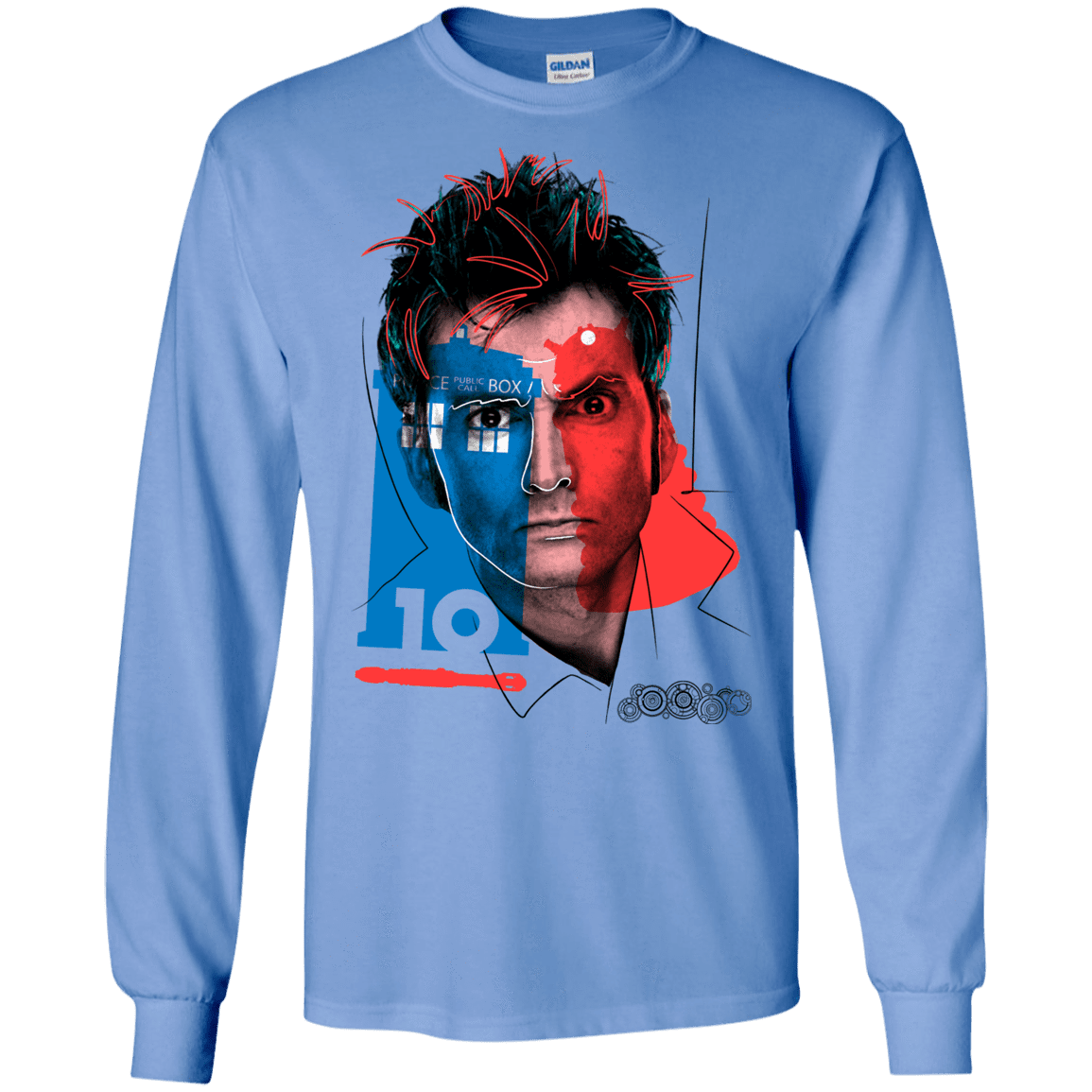 T-Shirts Carolina Blue / S Doctor Warwhol 10 Men's Long Sleeve T-Shirt