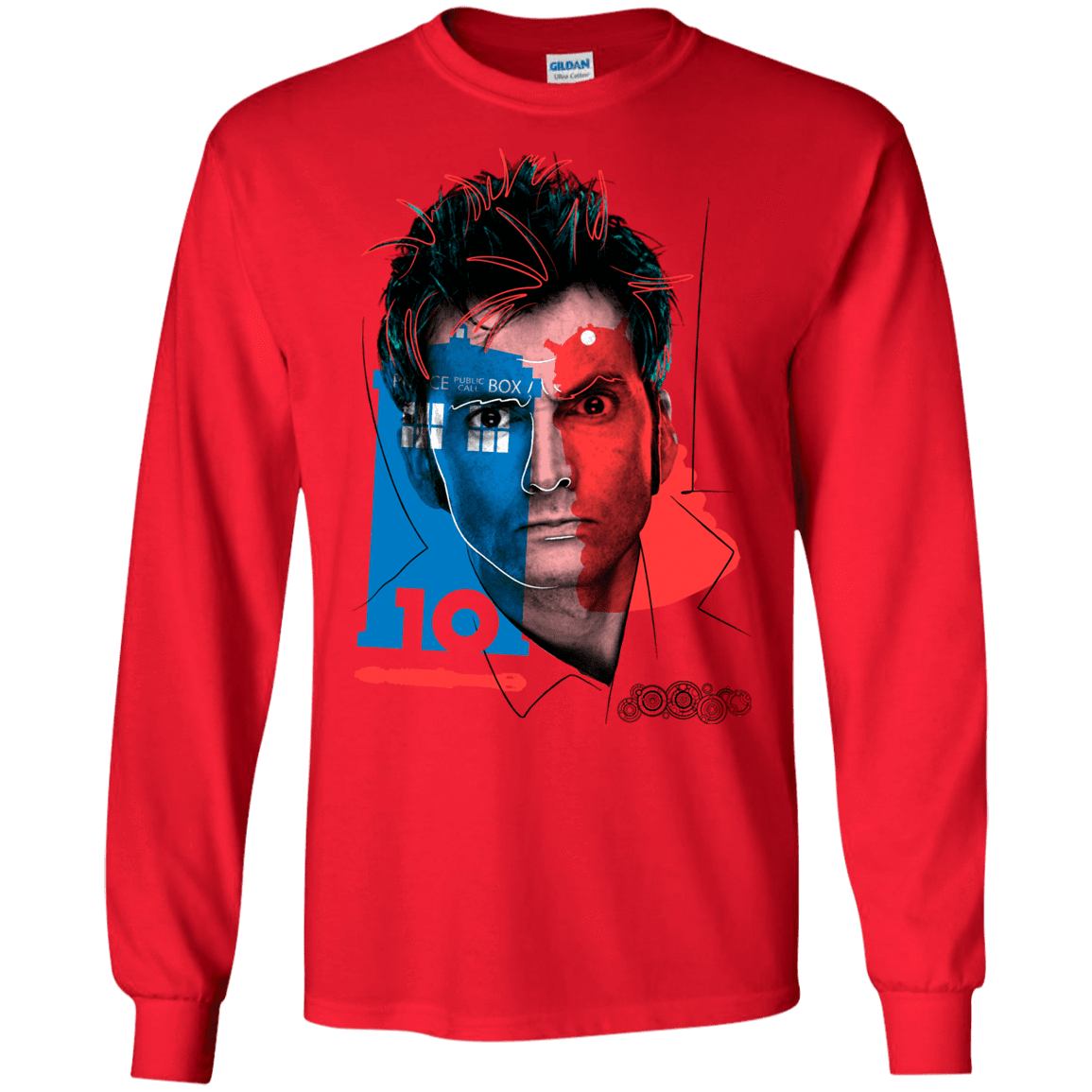 T-Shirts Red / S Doctor Warwhol 10 Men's Long Sleeve T-Shirt