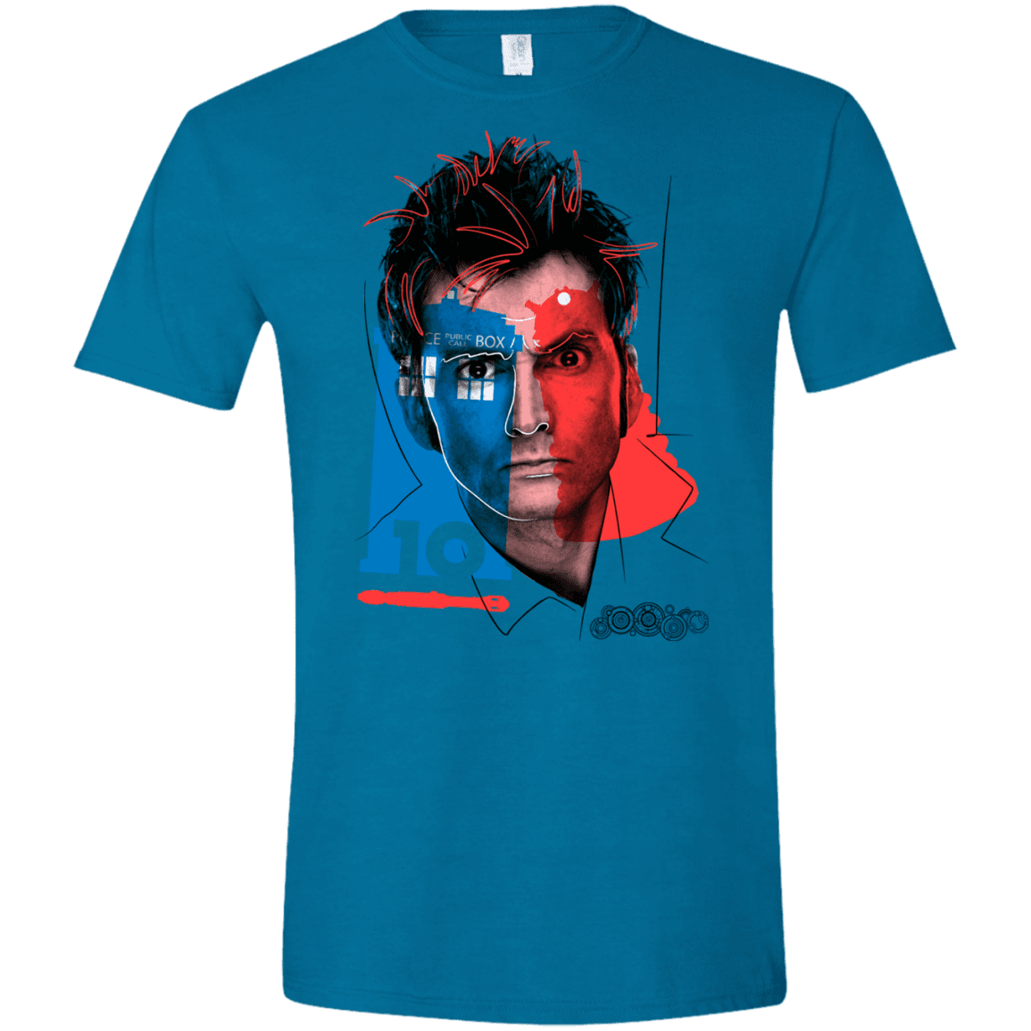 T-Shirts Antique Sapphire / S Doctor Warwhol 10 Men's Semi-Fitted Softstyle