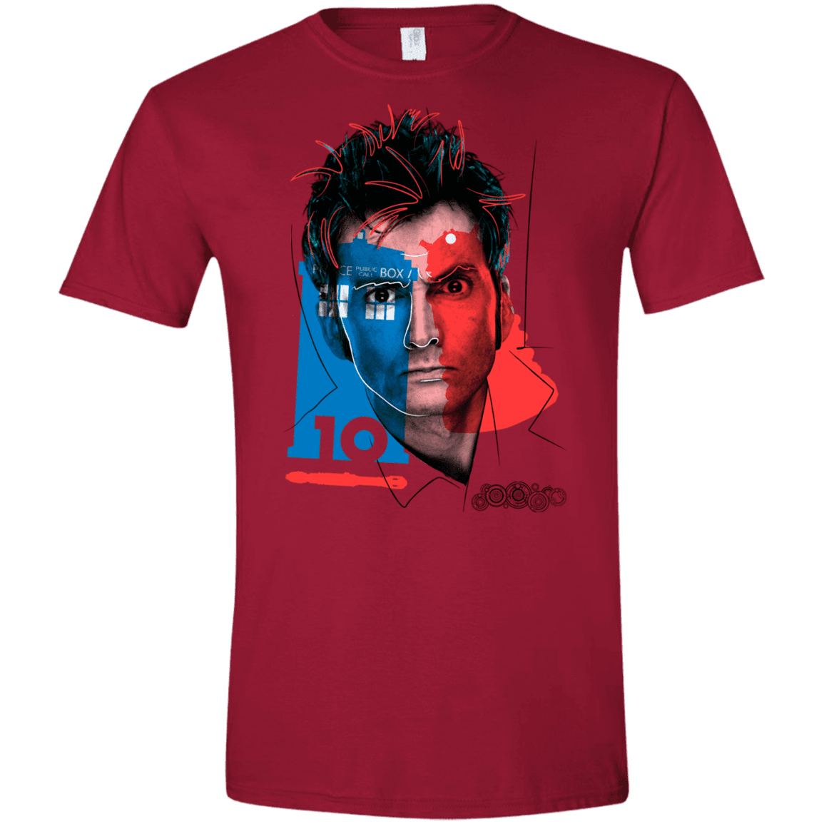 T-Shirts Cardinal Red / S Doctor Warwhol 10 Men's Semi-Fitted Softstyle