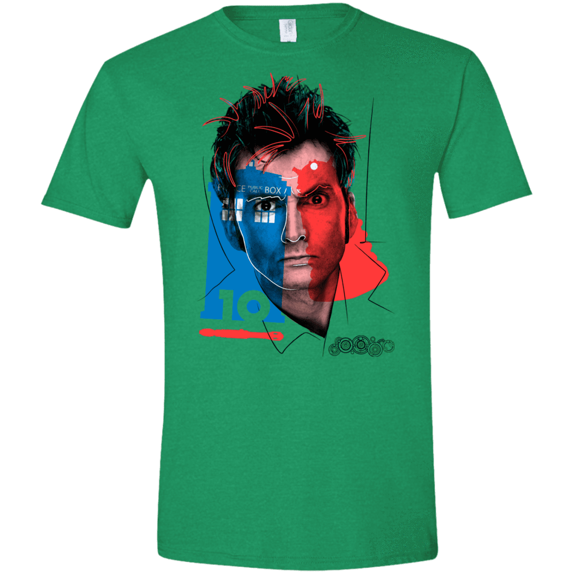 T-Shirts Heather Irish Green / S Doctor Warwhol 10 Men's Semi-Fitted Softstyle