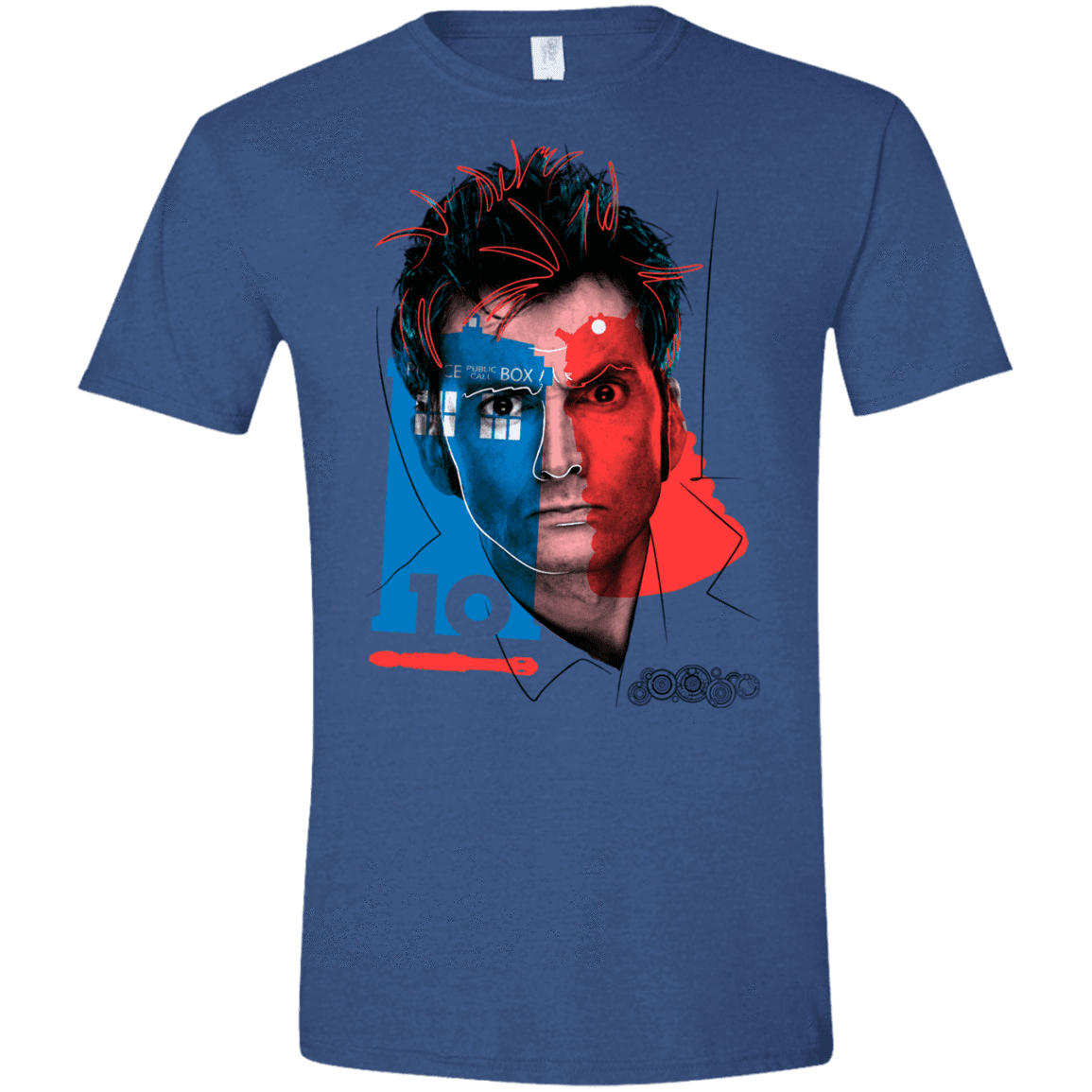 T-Shirts Heather Royal / X-Small Doctor Warwhol 10 Men's Semi-Fitted Softstyle