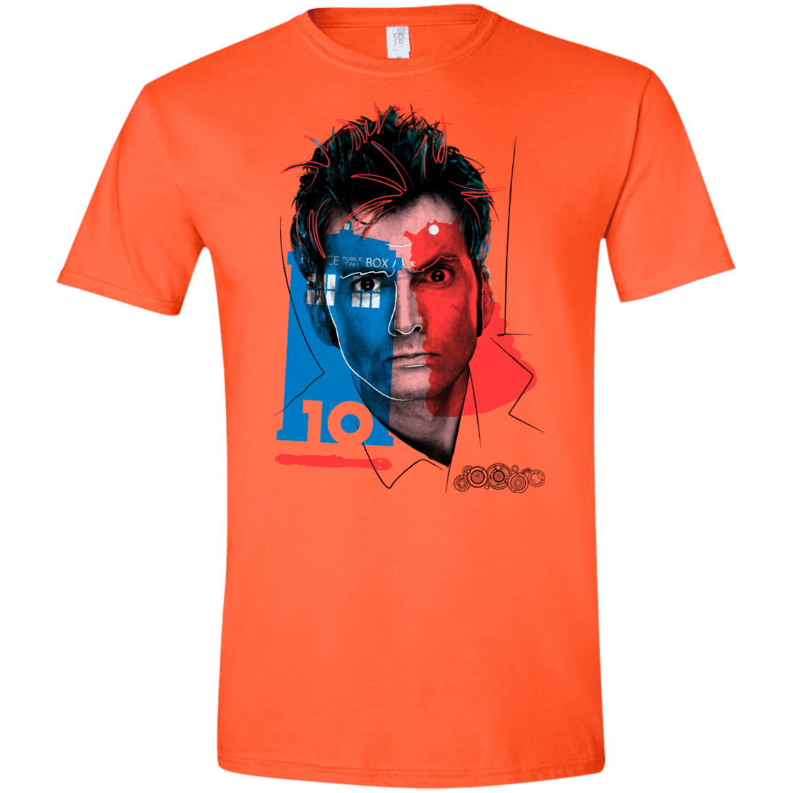 T-Shirts Orange / S Doctor Warwhol 10 Men's Semi-Fitted Softstyle