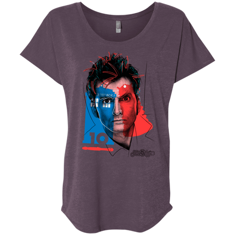 T-Shirts Vintage Purple / X-Small Doctor Warwhol 10 Triblend Dolman Sleeve