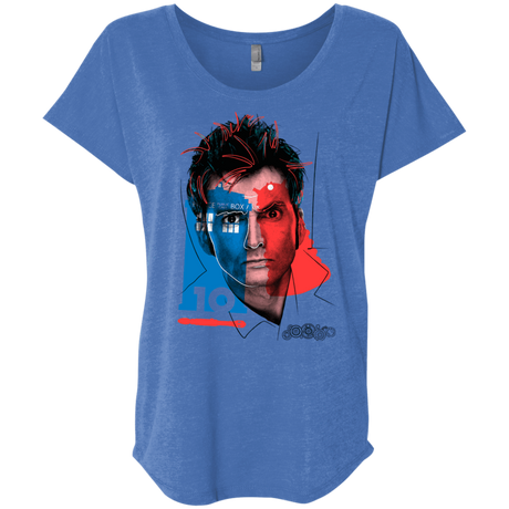 T-Shirts Vintage Royal / X-Small Doctor Warwhol 10 Triblend Dolman Sleeve