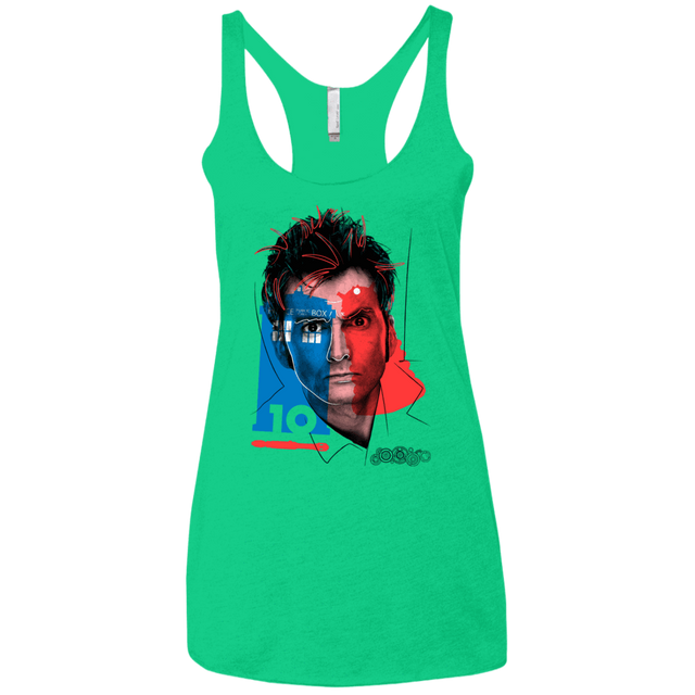T-Shirts Envy / X-Small Doctor Warwhol 10 Women's Triblend Racerback Tank