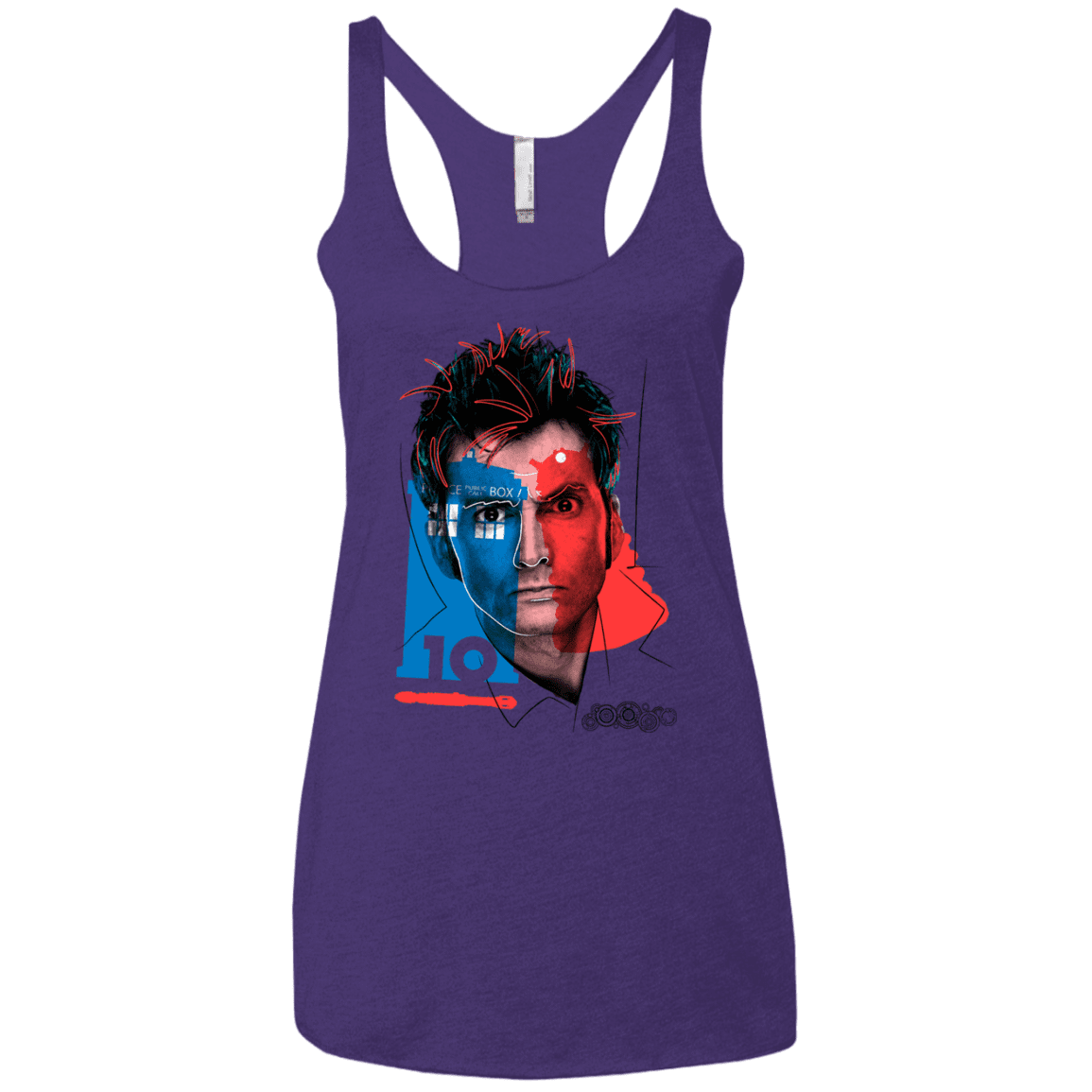 T-Shirts Purple Rush / X-Small Doctor Warwhol 10 Women's Triblend Racerback Tank