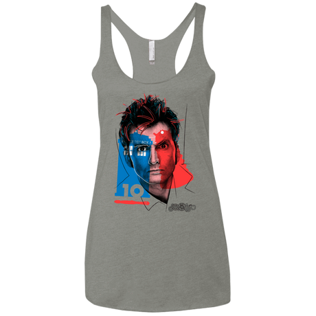T-Shirts Venetian Grey / X-Small Doctor Warwhol 10 Women's Triblend Racerback Tank